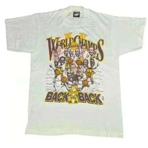 Vintage 1987 1988 los angeles lakers back to back world champions tshirt medium
